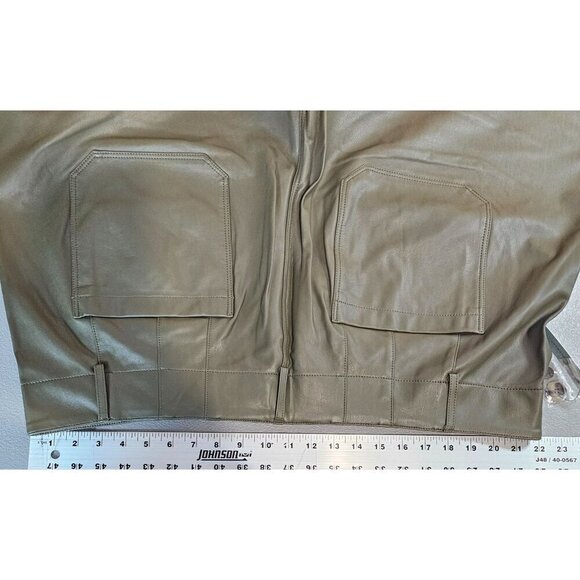 Anthropologie Plus Size 24W Colette Cropped Wide Leg Faux Leather Pants NWT - Picture 7 of 13